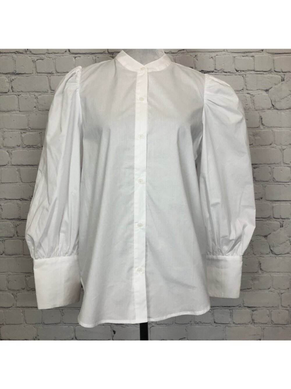 NWT Hyacinth House White Buttondown Vail Blouse Size M 100% Cotton